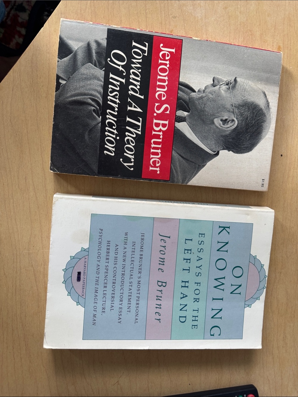 Jerome S. Bruner Paperback Book Bundle - Black, Red, White, Pastel Covers